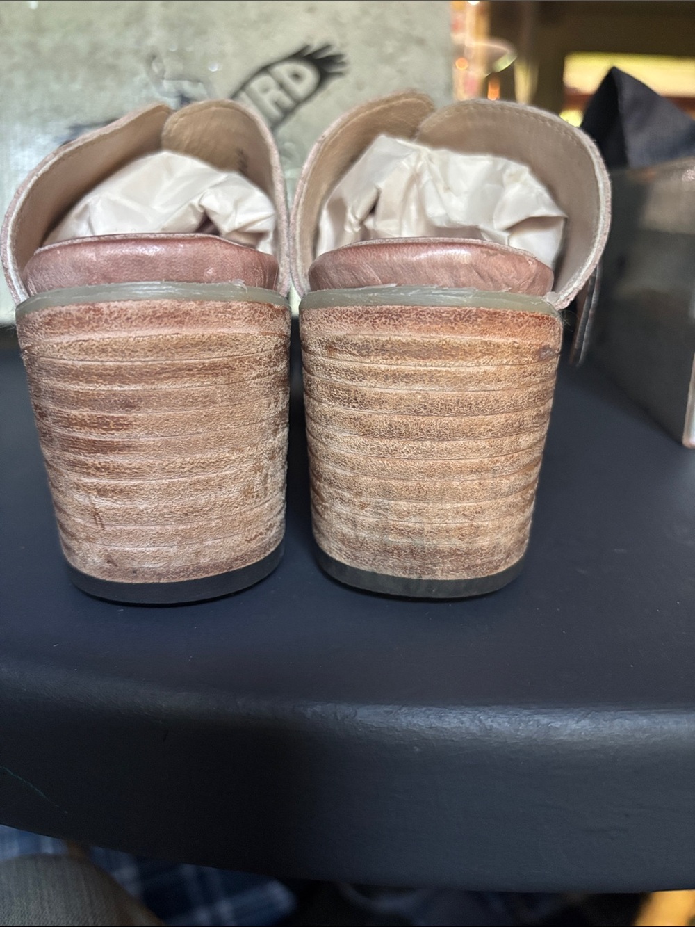 Freebird Caprice by Steven Tan Leather Buckle Slide Heels with Snakeskin Accents - Picture 4 of 9